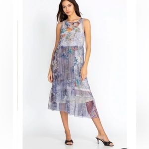 Johnny Was Silvana Mesh Dress with Slip L NWT